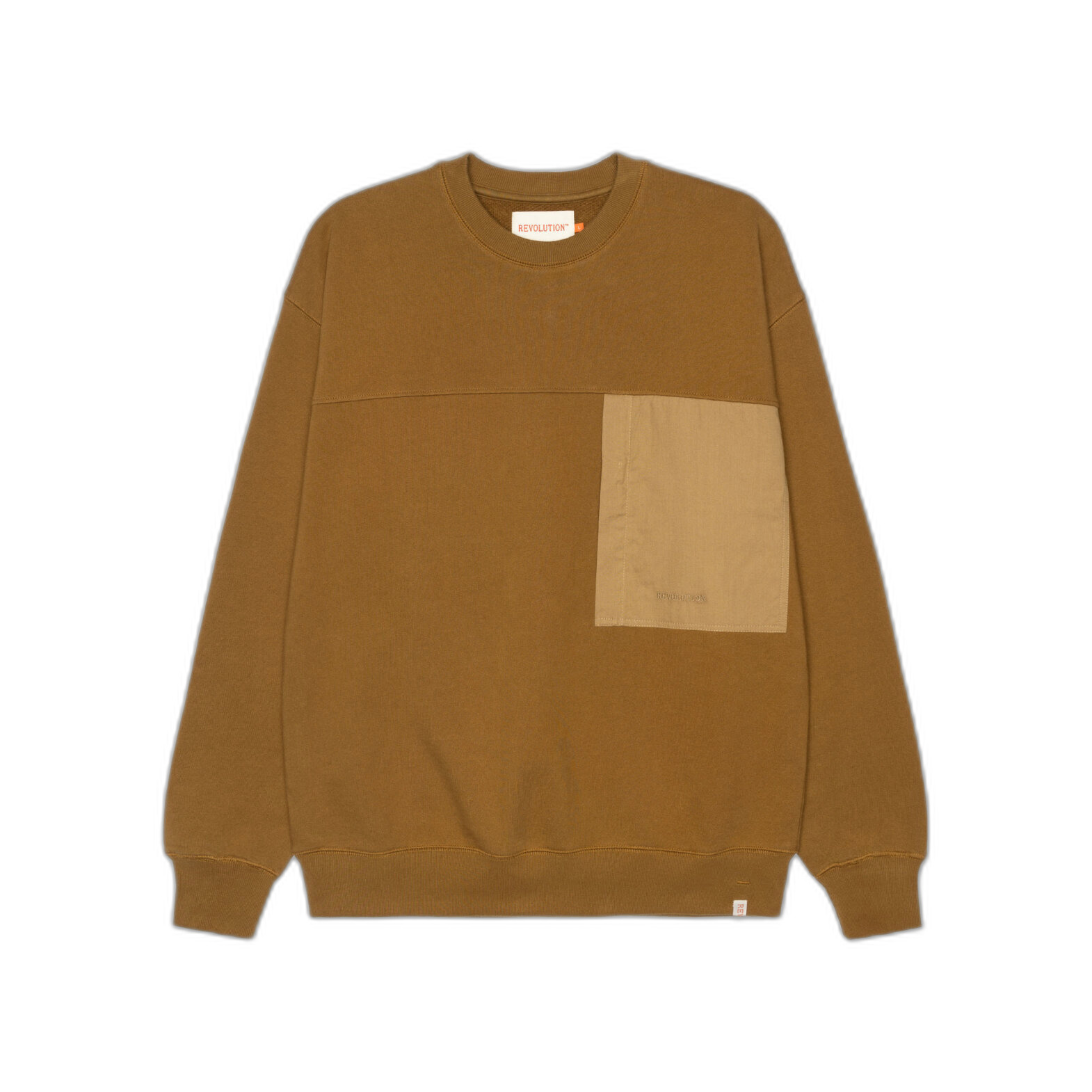 5710864747113 - Sweatshirt mit Rundhalsausschnitt lockere Passform mit Brusttasche Revolution