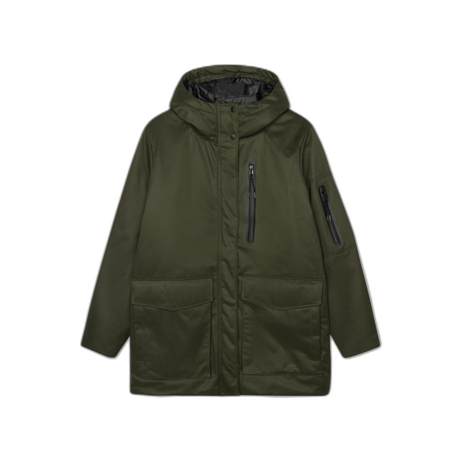 5710864751738 - Halbhoher Parka mit schwarzen Reißverschlussdetails Revolution