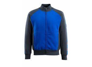 5711074267743 - Sweatshirt AMBERG UNIQUE mit Reißverschluss 50565 Gr XS kornblau schwarzblau - kornblau schwarzblau