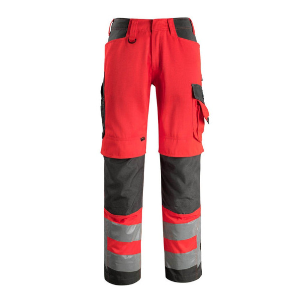 5711074278619 - MASCOT® unisex Warnschutzhose Kendal rot dunkelanthrazit Größe 23