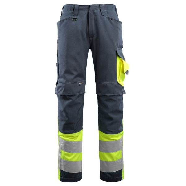 5711074292486 - unisex Warnschutzhose Leeds blau Größe 46 5711074292486 MASCOT