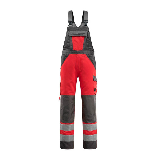 5711074306978 - unisex Warnschutz-Latzhose Gosford rot dunkelanthrazit Größe 28