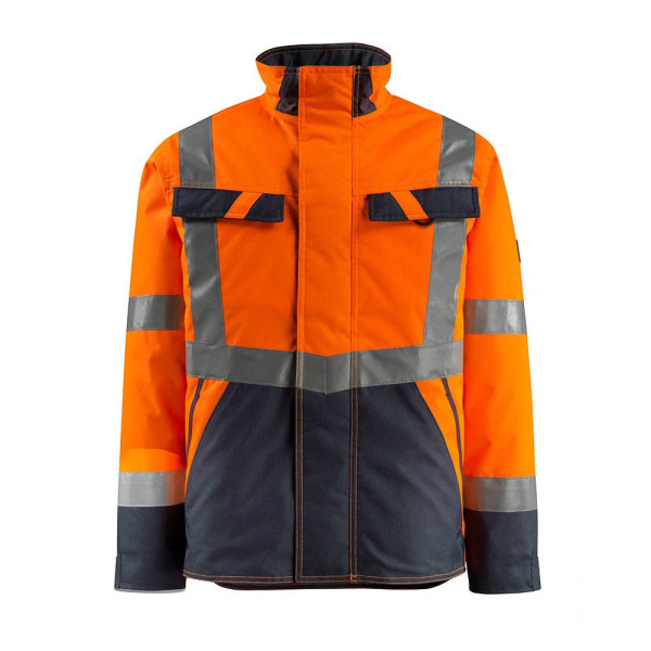 5711074314737 - unisex Warnjacke Penrith  orange schwarzblau Größe M