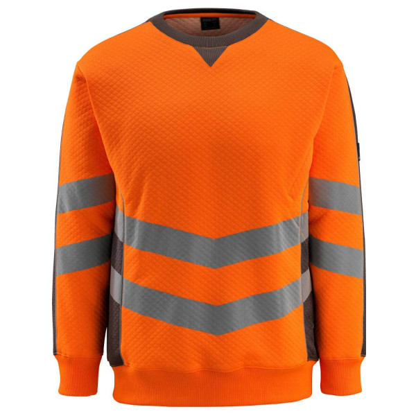 5711074316458 - unisex Warnschutz-Langarmshirt Wigton  orange dunkelanthrazit Größe 3XL