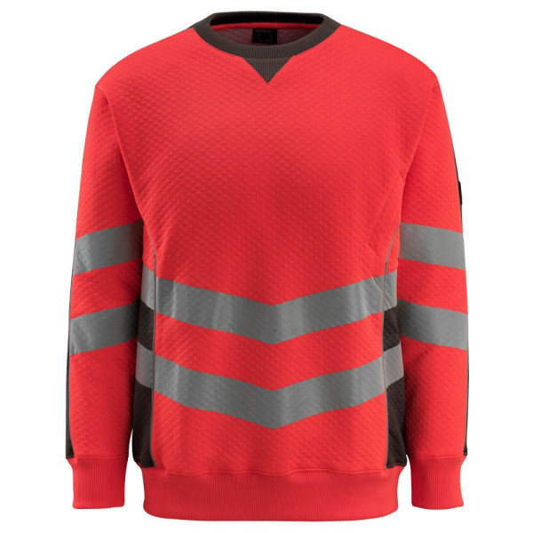 5711074317257 - Warnsweatshirt SAFE SUPREME Wigton Gr 3XL hi-vis rot dunkelanthrazit - hi-vis rot dunkelanthrazit