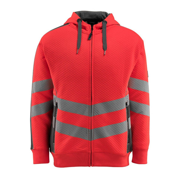 5711074319534 - Warnschutz Kapuzensweatshirt corby safe supreme mit Reißverschluss 50138 Gr l warnrot dunkelanthrazit - warnrot dunkelanthrazit - Mascot 5711074319534 - Warnschutz Kapuzensweatshirt corby safe supreme mit Reißverschluss 50138 Gr l warnrot dunkelanthrazit - warnrot dunkelanthrazit - Mascot