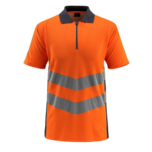 5711074319732 - - Warnschutz Polo-Shirt murton safe supreme 50130 Gr s hi-vis orange schwarzblau - hi-vis orange schwarzblau