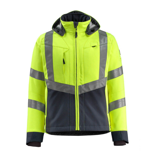 5711074340569 - Safe Supr Softsh-Jacke Blackpool Gr m hi-vis glb schwarzbl 15502-246 - Mascot