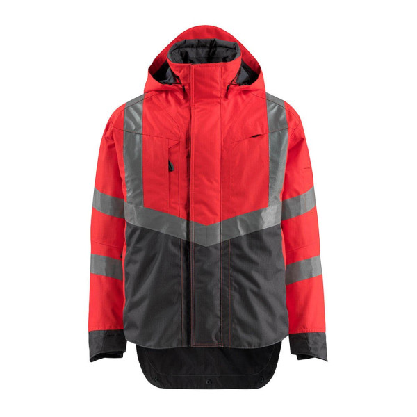 5711074341948 - Safe supreme Warnschutz Hard Shell Jacke Harlow 15501-231 Gr 3XL hi-vis rot dunkelanthrazit - hi-vis rot dunkelanthrazit - Mascot