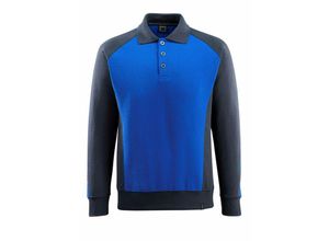 5711074442157 - Polo-Sweatshirt magdeburg unique langarm 50610 Gr m kornblau schwarzblau - kornblau schwarzblau - Mascot