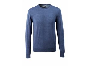 5711074526208 - Strickpullover FRONTLINE runder Halsausschnitt Herren 50636 Gr M blau-meliert - blau-meliert