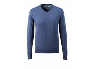 5711074526369 - Strickpullover frontline Herren 50635 Gr m blau-meliert - blau-meliert - Mascot