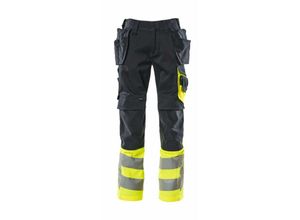 5711074542048 - Hose mit Hängetaschen Klasse 1 Hose Größe 76C52 schwarzblau hi-vis gelb - Mascot