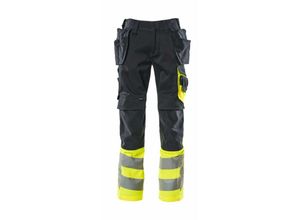 5711074542147 - Hose mit Hängetaschen Klasse 1 Hose Größe 82C45 schwarzblau hi-vis gelb - Mascot