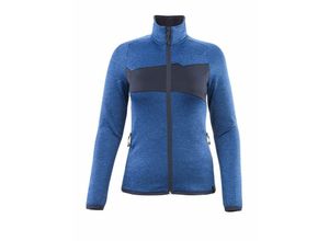 5711074671984 - ACCELERATE Fleecepullover mit Reißverschluss Damen 18153 Gr M azurblau schwarzblau - azurblau schwarzblau