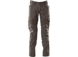 5711074692101 - MASCOT Arbeitshose Stretch Zones 18579 leichte Bundhose mit Cordura Knietaschen Farbe Dunkelanthrazit - 18 Größe 44