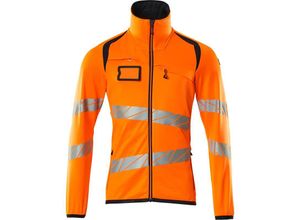 5711074784141 - Accelerate safe Fleecepullover 19103 Arbeits-Fleecejacke Fluoreszierend Farbe Hi-vis Orange Schwarzblau Größe s - Mascot