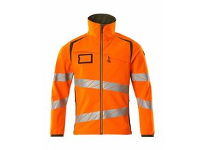 5711074789214 - Accelerate safe Softshelljacke 19002-143-1433 Gr 4XL hi-vis orange moosgrün - hi-vis orange moosgrün - Mascot