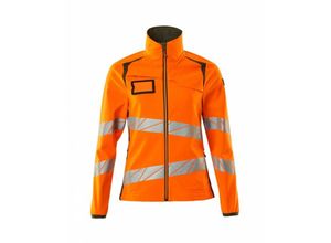 5711074789344 - Soft Shell Jacke Damenpassform Soft Shell Jacke Gr 2XL hi-vis orange moosgrün - hi-vis orange moosgrün - Mascot