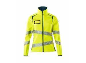 5711074789696 - Soft Shell Jacke Damenpassform Soft Shell Jacke Gr m hi-vis gelb dunkelpetroleum - Mascot