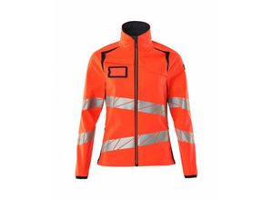 5711074789856 - Soft Shell Jacke Damenpassform Soft Shell Jacke Gr 3XL Hi-vis rot schwarzblau - Mascot