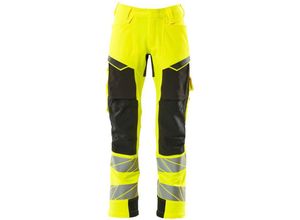 5711074795673 - Hose mt Knietaschen ultimate stretch Gr 76C52 hi-vis gelb schwarz - Mascot