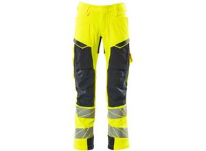 5711074796137 - Hose mt Knietaschen ultimate stretch Gr 82C46 hi-vis gelb schwarzblau - Mascot