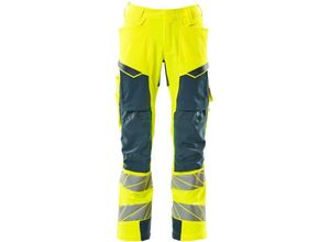 5711074796410 - Hose mt Knietaschen ULTIMATE STRETCH Gr 76C46 hi-vis gelb dunkelpetroleum