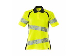 5711074802401 - Polo-Shirt Damenpassform Polo-shirt Gr 4XLONE hi-vis gelb schwarz - Mascot