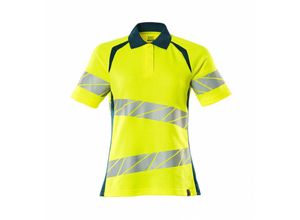 5711074802692 - Polo-Shirt Damenpassform Polo-shirt Gr 3XLONE hi-vis gelb dunkelpetroleum - Mascot