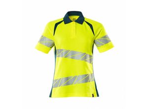 5711074802722 - Polo-Shirt Damenpassform Polo-shirt Gr l one hi-vis gelb dunkelpetroleum - Mascot