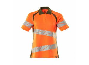 5711074802968 - Damen-Polo-shirt 19093-771-1433 Gr xl hi-vis orange moosgrün - Mascot