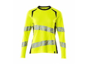 5711074803095 - T-Shirt Langarm Damenpassform T-shirt Gr 3XLONE hi-vis gelb schwarzblau - Mascot