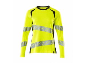 5711074803187 - T-Shirt Langarm Damenpassform T-shirt Gr 2XLONE hi-vis gelb schwarz - Mascot