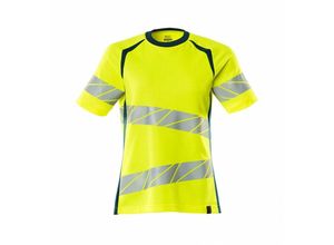 5711074803811 - T-Shirt Damenpassform T-shirt Gr 2XLONE hi-vis gelb dunkelpetroleum - Mascot