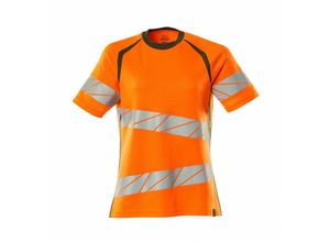 5711074803910 - T-Shirt Damenpassform T-shirt Gr 2XLONE hi-vis orange moosgrün - Mascot