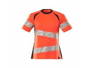 5711074804023 - T-Shirt Damenpassform T-shirt Gr 3XLONE Hi-vis rot schwarzblau - Mascot