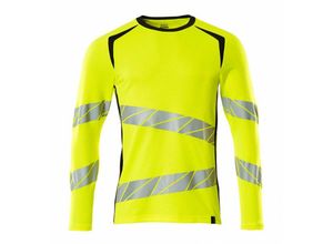 5711074813469 - T-Shirt Langarm moderne Passform T-shirt Gr 2XLONE hi-vis gelb schwarz - Mascot