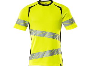 5711074814176 - Accelerate safe T-Shirt Premium 19082 Warnschutz Arbeitsshirt Warnshirt Farbe Hi-vis Gelb Schwarzblau Größe xl - Mascot