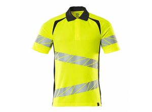 5711074814817 - Polo-Shirt moderne Passform Polo-shirt Gr 2XLONE hi-vis gelb schwarzblau - Mascot