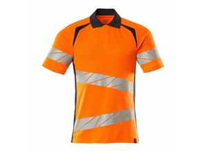 5711074815081 - Polo-Shirt moderne Passform Polo-shirt Gr 2XLONE hi-vis orange schwarzblau - Mascot