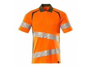 5711074815173 - Polo-Shirt moderne Passform Polo-shirt Gr 2XLONE hi-vis orange moosgrün