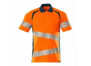 5711074815272 - Polo-Shirt moderne Passform Polo-shirt Gr 3XLONE hi-vis orange dunkelpetroleum - Mascot