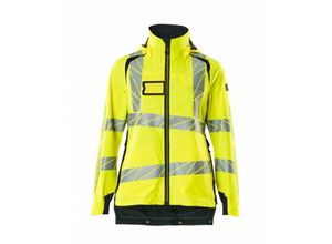 5711074818563 - Hard Shell Jacke Damen leichtem Futter Jacke Gr 2XL hi-vis gelb schwarzblau - Mascot