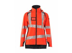 5711074819645 - Hard Shell Jacke Damen leichtem Futter Jacke Gr 5XL Hi-vis rot schwarzblau - Mascot