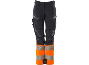 5711074825691 - Hose mit Knietaschen 19178-511-01014 Gr 82C54 schwarzblau hi-vis orange - Mascot