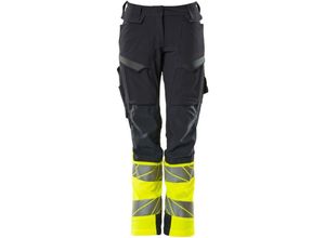 5711074825813 - Hose mit Knietaschen 19178-511-01017 Gr 76C54 schwarzblau hi-vis gelb - Mascot