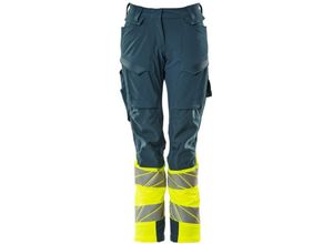 5711074826957 - Hose mit Knietaschen 19178-511-4417 Gr 82C56 dunkelpetroleum hi-vis gelb - Mascot