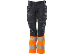 5711074828227 - Hose mit Knietaschen 19678-236-01014 Gr 36 schwarzblau hi-vis orange - Mascot