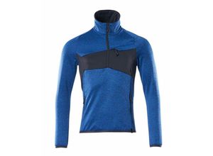 5711074847990 - - accelerate Fleecepullover mit kurzem Reißverschluss moderne Passform 18003 Gr 5XL azurblau schwarzblau